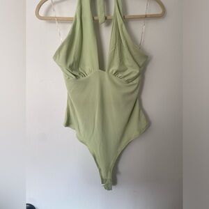 Sage Green Halter Body Suit